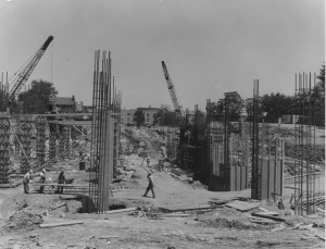 Main Library construction, June 2, 1966