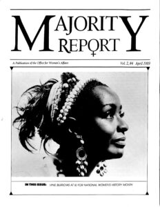 Office of Women's Affairs-"Majority Report" Newsletter, Apr. 1989