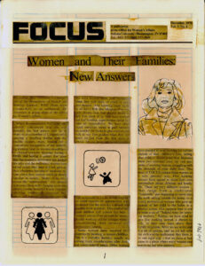 Office of Women's Affairs-"Focus, Vol. 3, No. 1" Newsletter, Draft, Dec. 1978