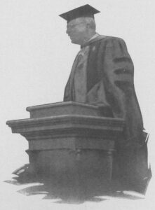 Theodore Roosevelt delivering the 1918 IU Commencement address
