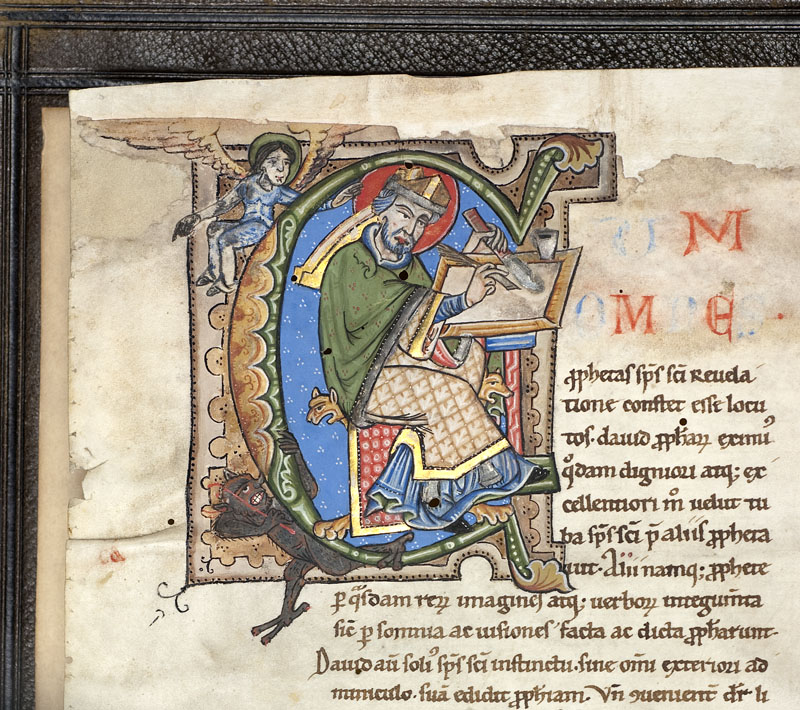 scribe - a detail from the Ricketts mss. used on the book cover