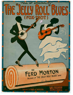 Sheet music cover for The "Jelly Roll" Blues