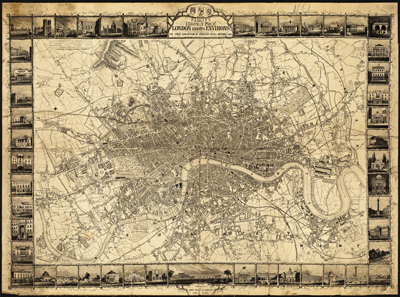 Tallis's Illustrated Plan of London and Its Environs