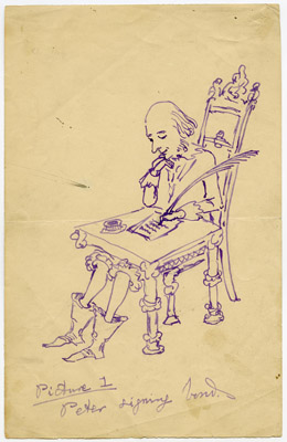 sketch of William Shakespeare by Lewis Carroll