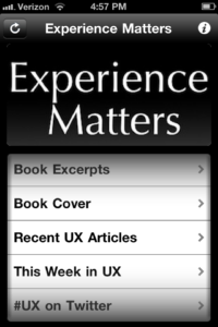 Experience Matters Main Interface