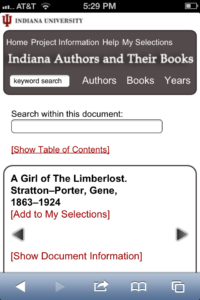 Indiana Authors and Their Books Mobile