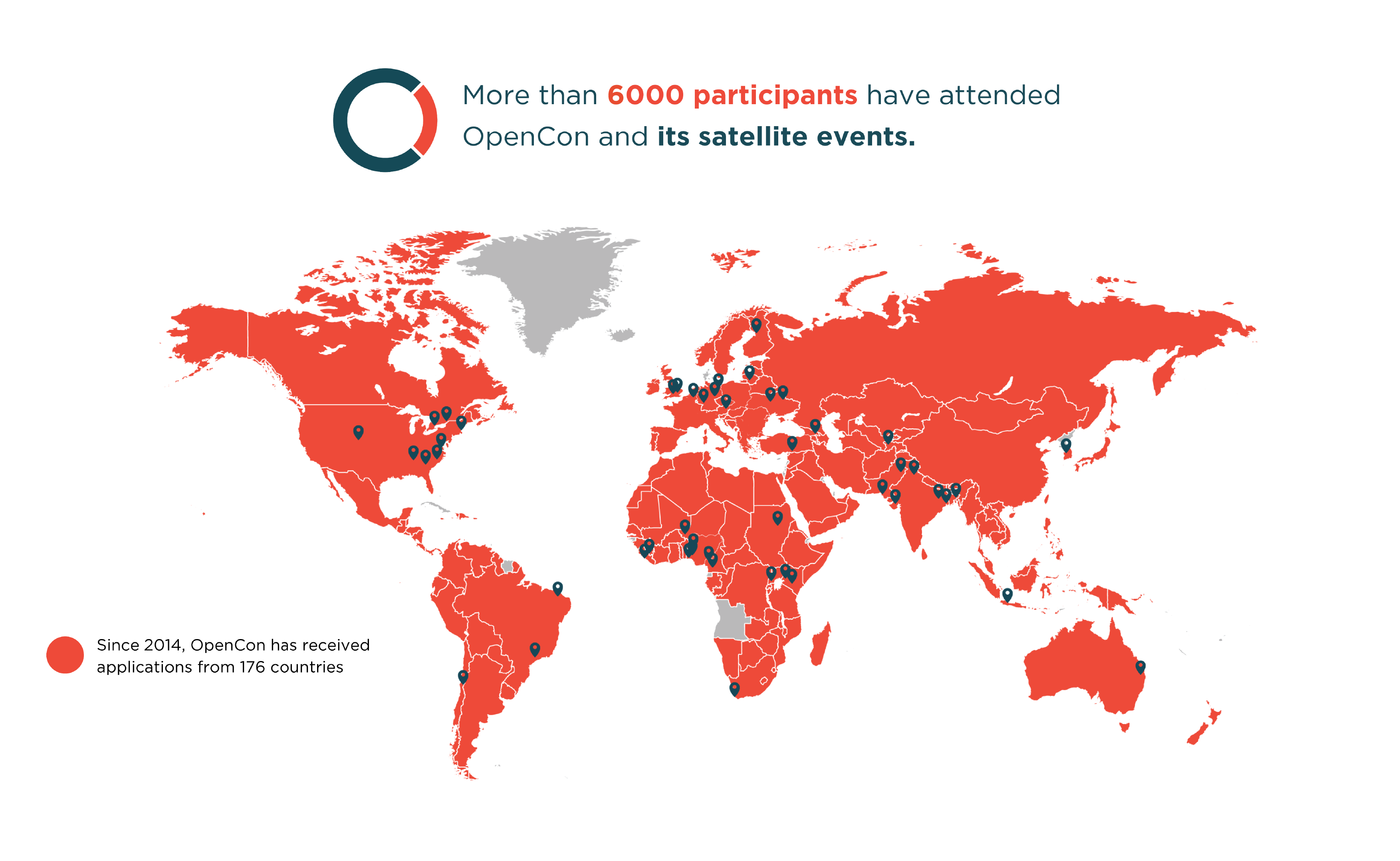 Image 2: Map showing origins of past OpenCon participants