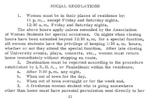 From the 1962-63 student regulations