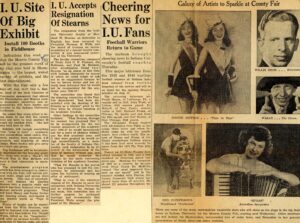  Scan of a newspaper page featuring the headline: "Cheering News for I.U. Fans."