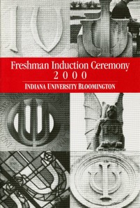  Scanned image of the cover of the 2000 Freshman Induction Ceremony program. 