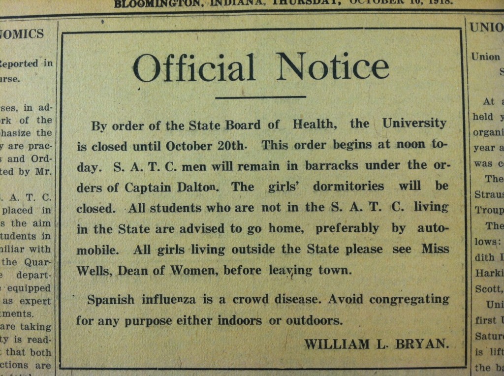  Scanned image of a newspaper page with the headline: Official Notice. 