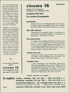  Scanned image of a typed program guide. 