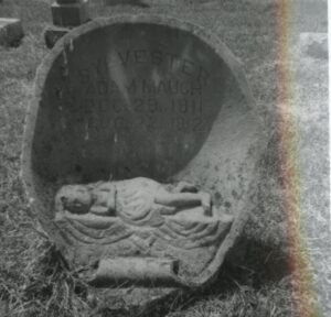 Carvings of sleeping children represented the death of a child.