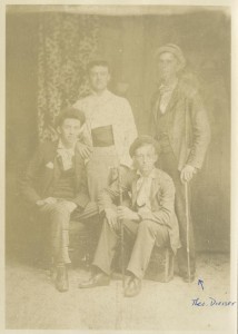 Circa 1890 (Theodore Dreiser is in the back at right. The other individuals are unknown)