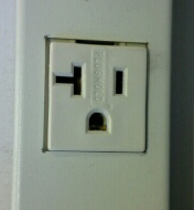 Electrical outlet which looks like a face