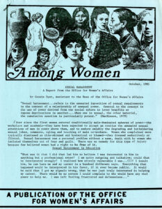 Office of Women's Affairs-"Among Women" Newsletter, Oct. 1981