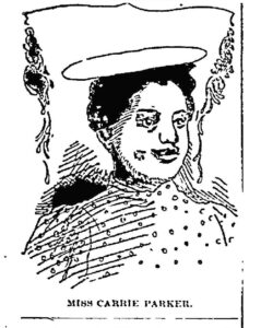 Drawing of Carrie Parker from Indianapolis Freeman, June 5, 1897. 