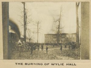The only known photograph of the fire. 