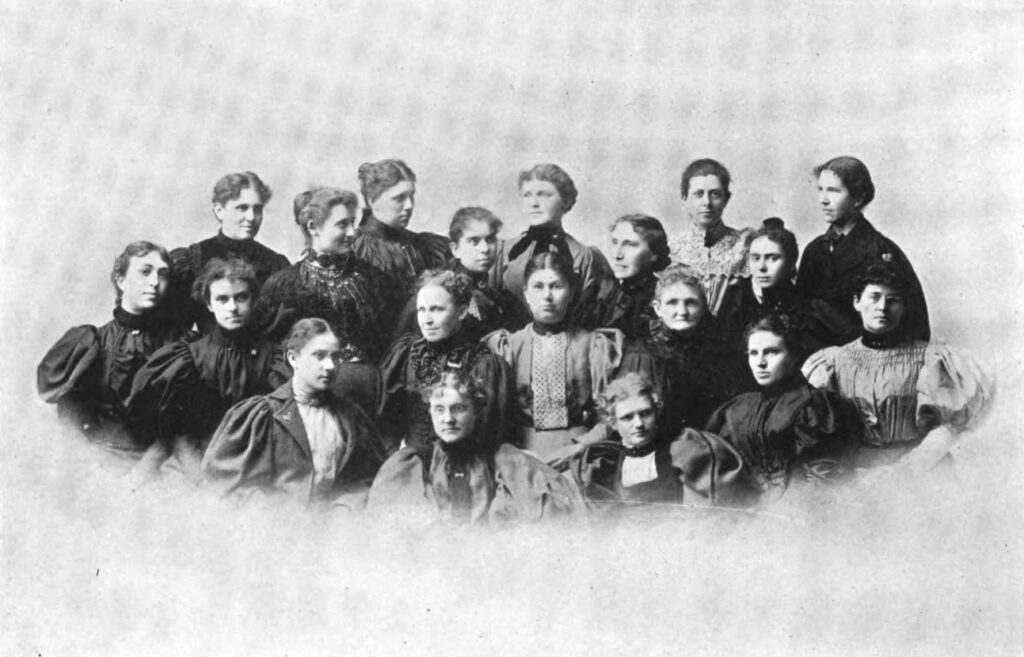 Group photograph of IU Women's League officers, 1896