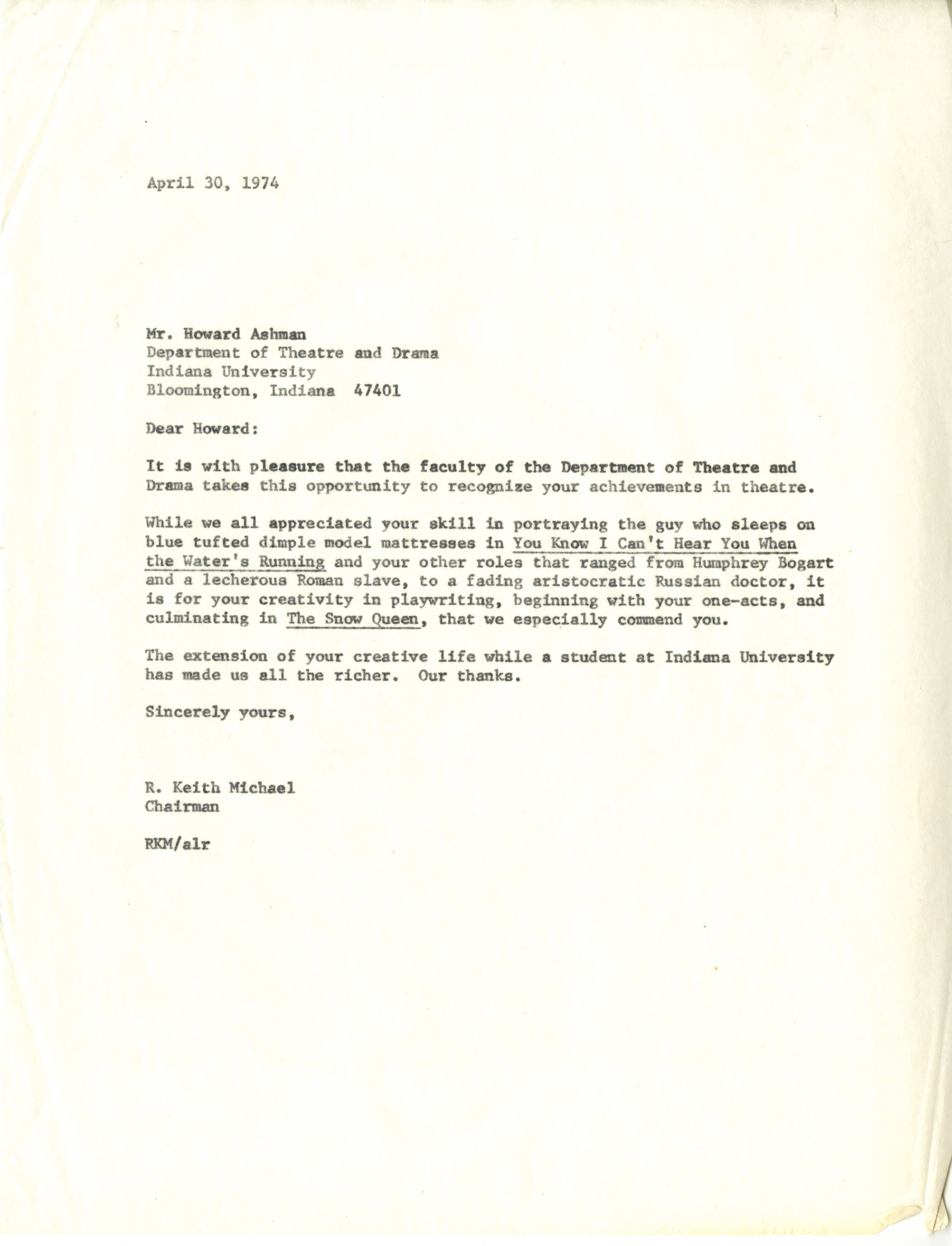 Scanned image of a typed letter.