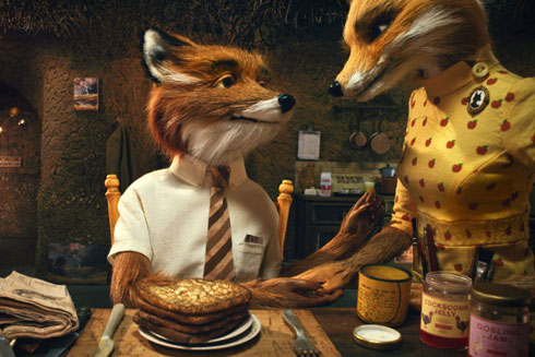 Image from the film Fantastic Mr. Fox showing Mr. and Mrs. Fox.