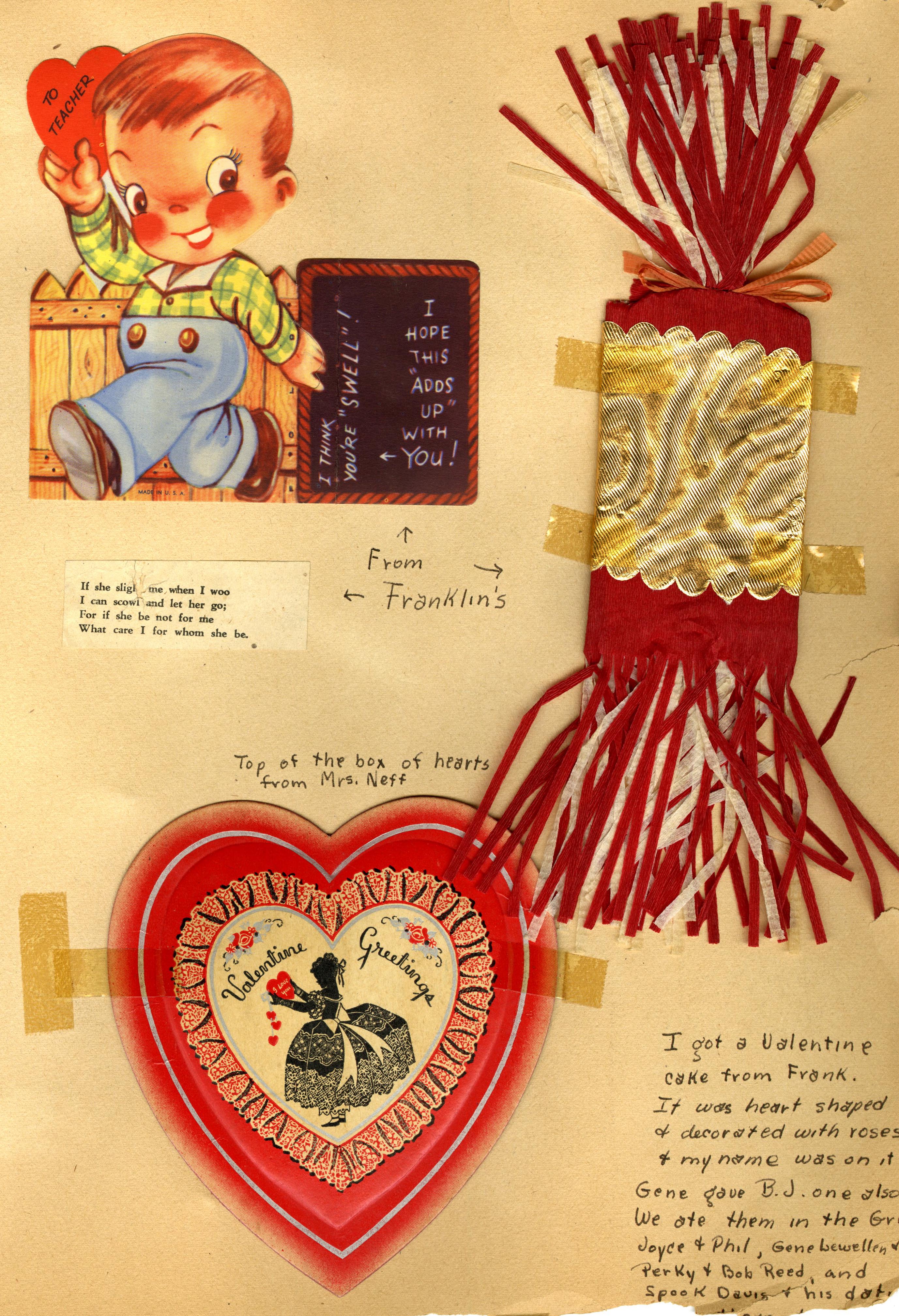 Page from the scrapbook of Joan Richards Neff, class of 1949. IU Archives Collection C597.