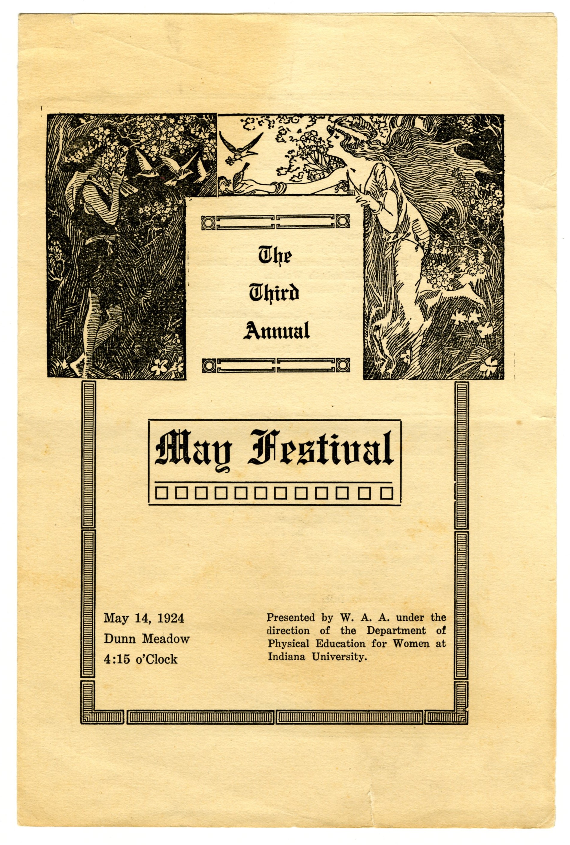 Program for the 1924 May Festival, IU Archives C693