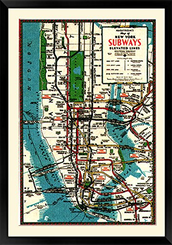Color image of a subway map from New York City