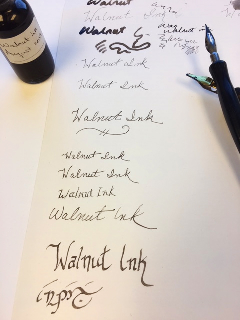 writing samples using the ink