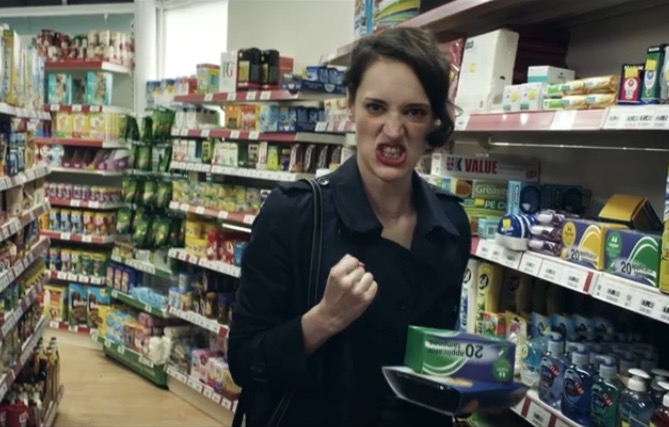 Image of a woman from the TV series, Fleabag