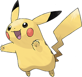 Animated picture of Pikachu, from the video game Pokemon: Let's go Pikachu!
