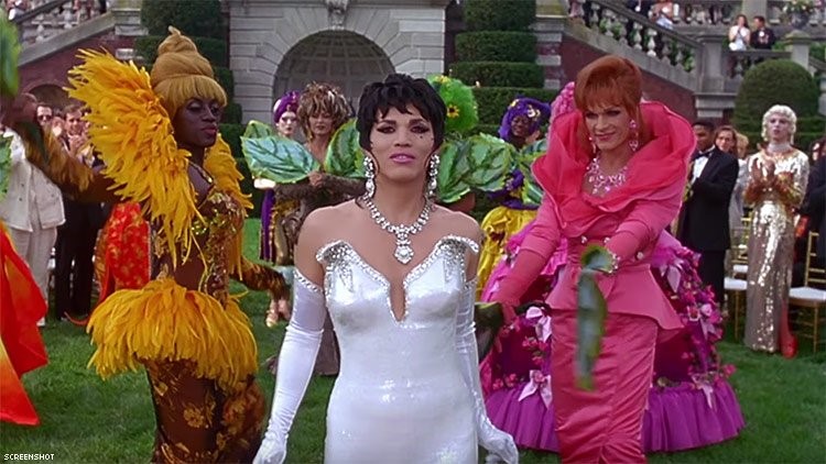Promotional picture of three drag queens from the movie To Wong Foo
