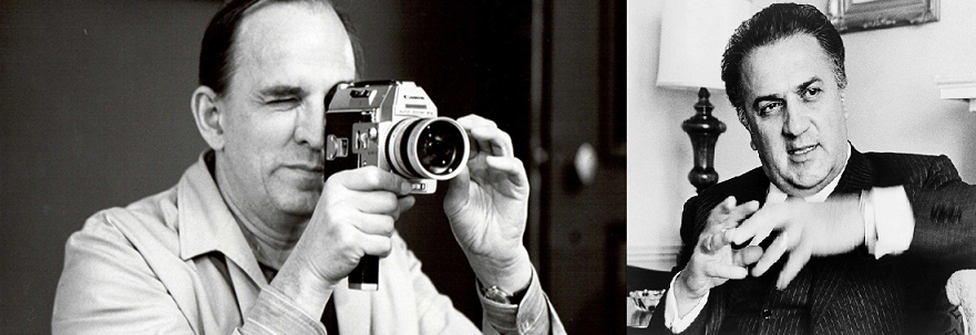 images of directors Ingmar Bergman and Federico Fellini