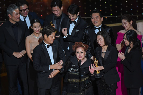 photo of Oscar winners for the movie Parasite