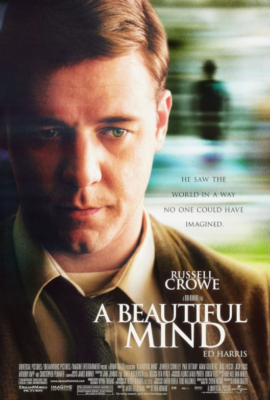 Cover image for the movie A Beautiful Mind, showing a closeup of a man in a tie.