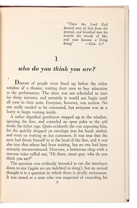 Beginning of Chapter 1, titled Who do you think you are?