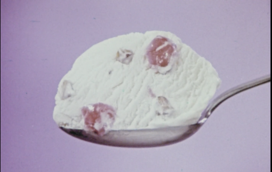 Still from Sealtest's 1962 "Cherry Nougat Ice Cream" ad