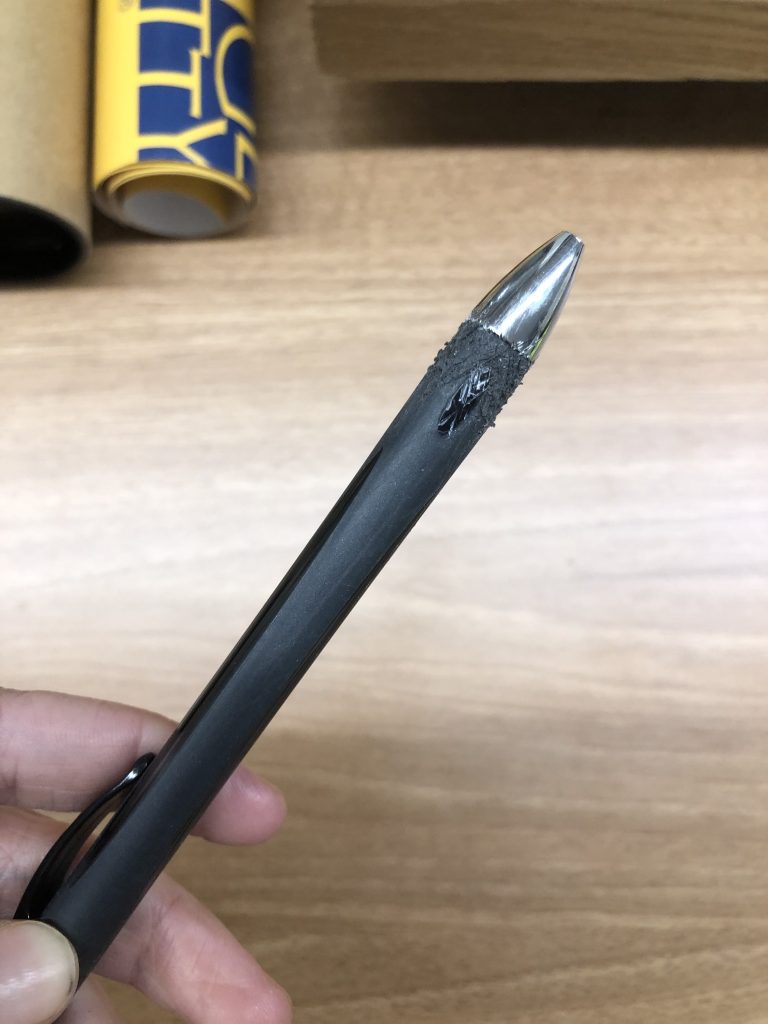 Photo of a nibbled-on pen