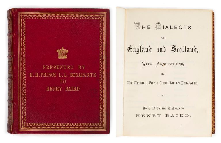 cover and title page of the book, Dialects of England and Scotland