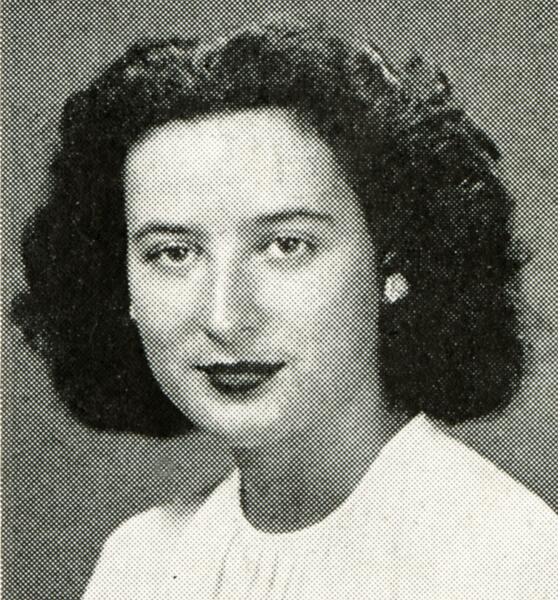 Portrait photograph of Alice Field Ginott Cohn in Arbutus, 1945